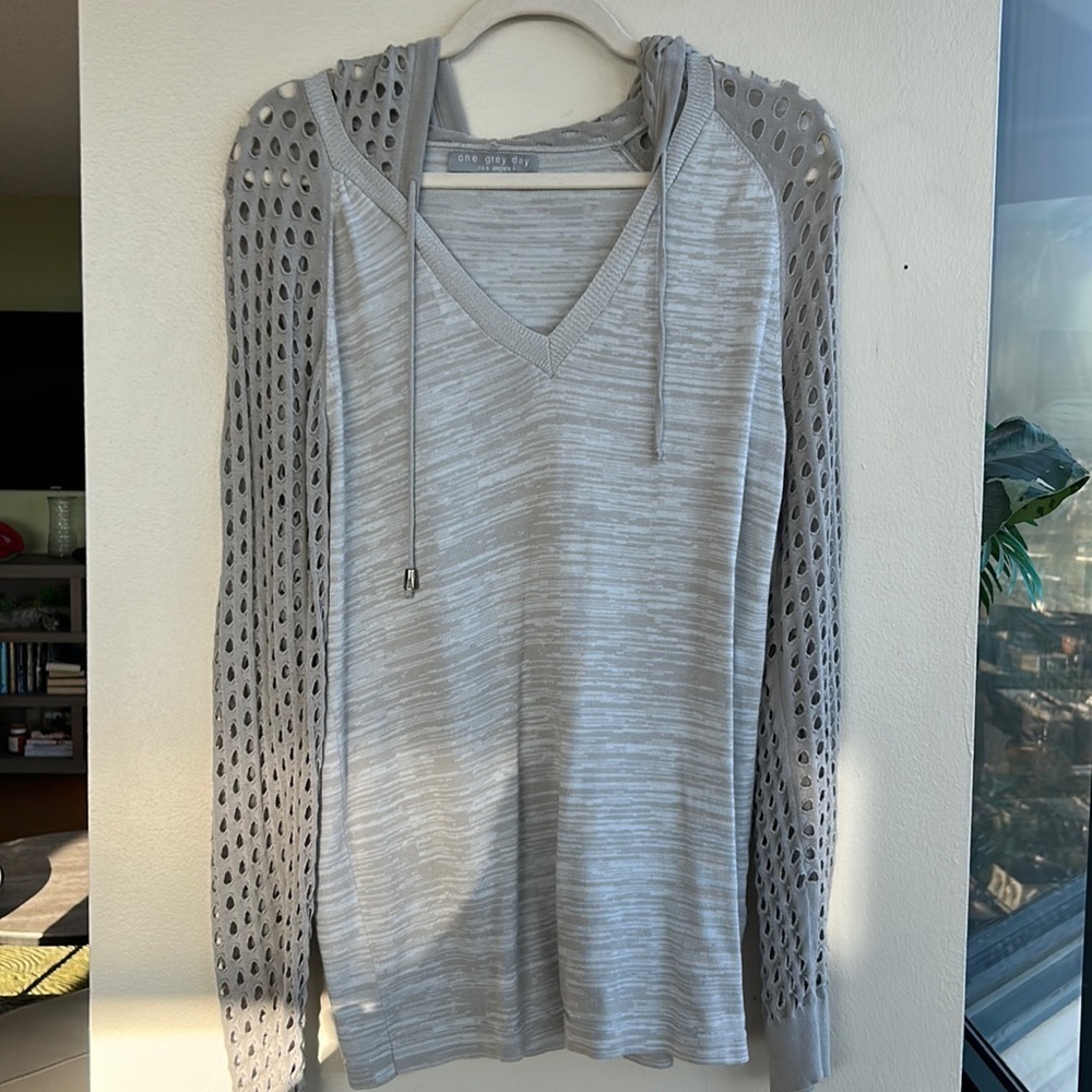 One grey day hooded top